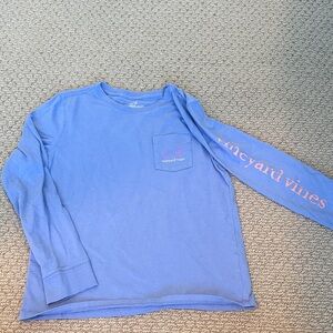 Vineyard Vines Kids Long-Sleeve Tee in Periwinkle